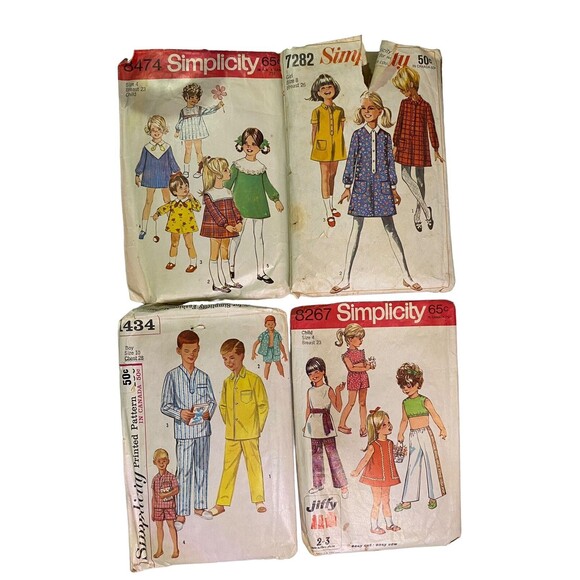 Simplicity Sewing Patterns Lot Of 12 Various Cut & Uncut Vintage Children/Misses - Picture 4 of 6